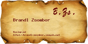 Brandl Zsombor névjegykártya